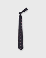 Load image into Gallery viewer, Silk Club Tie in Dark Navy Bullseye
