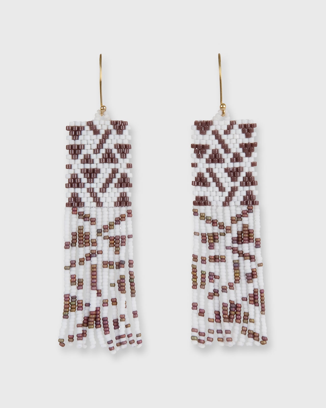 Logan Earrings Brown/White