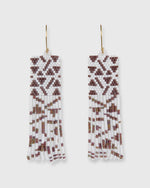 Load image into Gallery viewer, Logan Earrings Brown/White
