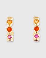 Load image into Gallery viewer, Mini Bollywood Hoop Earrings Rainbow
