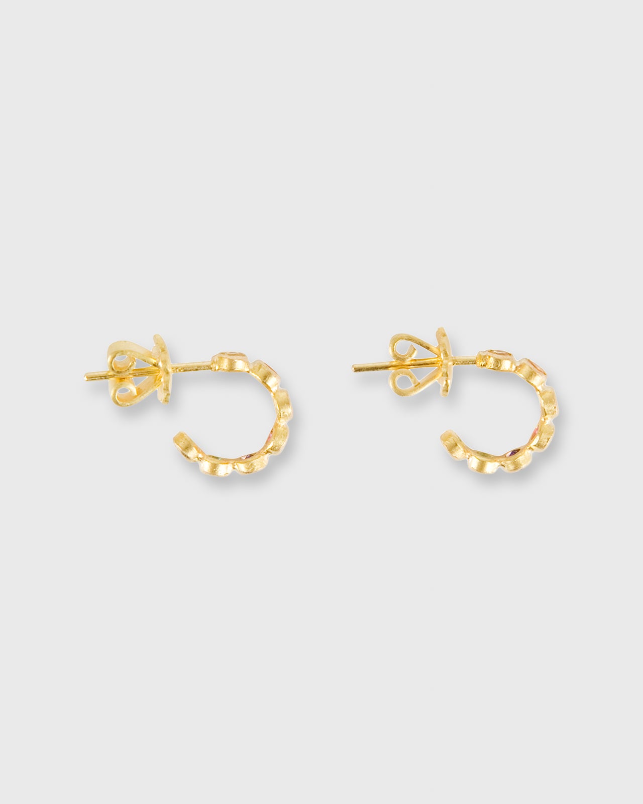 Mini Bollywood Hoop Earrings Rainbow