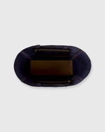 Load image into Gallery viewer, Leather Tote with Trolley Strap Navy
