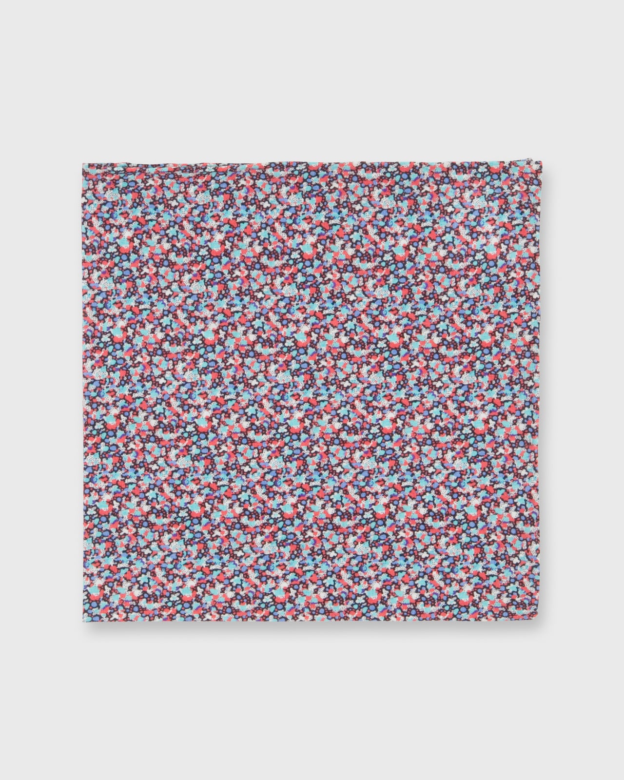 Cotton Print Pocket Square Red/Turquoise Pepper Liberty Fabric