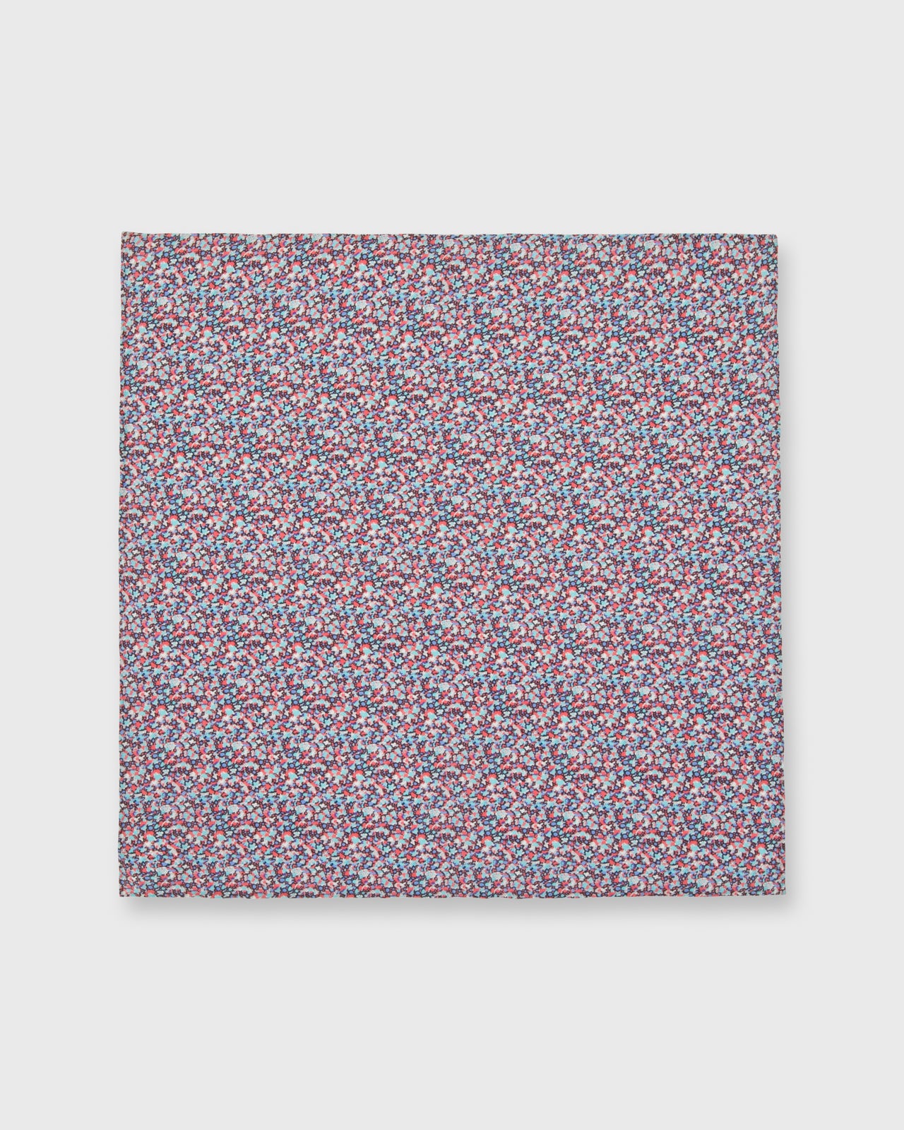 Cotton Print Pocket Square Red/Turquoise Pepper Liberty Fabric