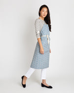 Load image into Gallery viewer, Apron Blue/Green Chamomile Liberty Fabric
