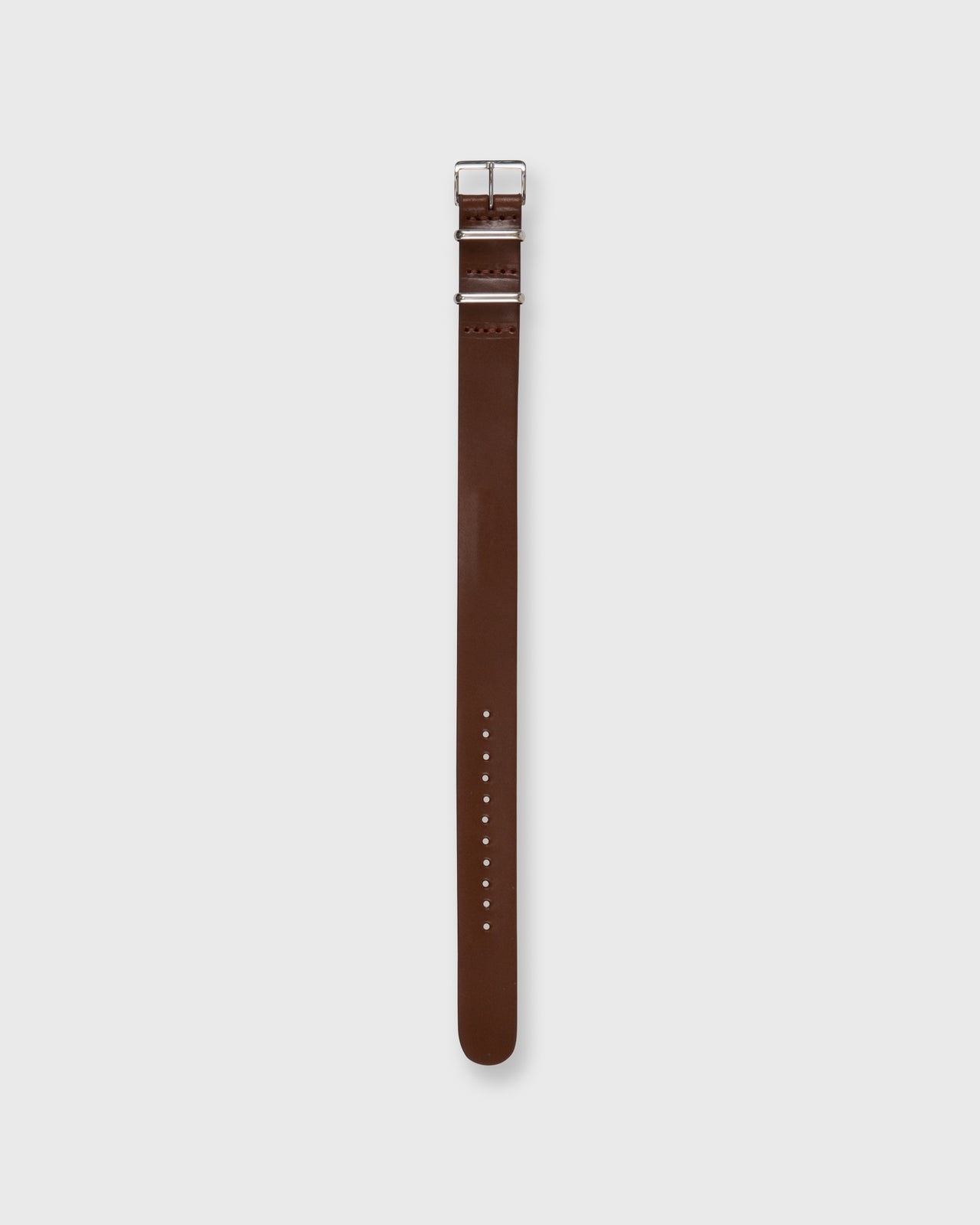 One-Piece Watch Strap Medium Brown Leather