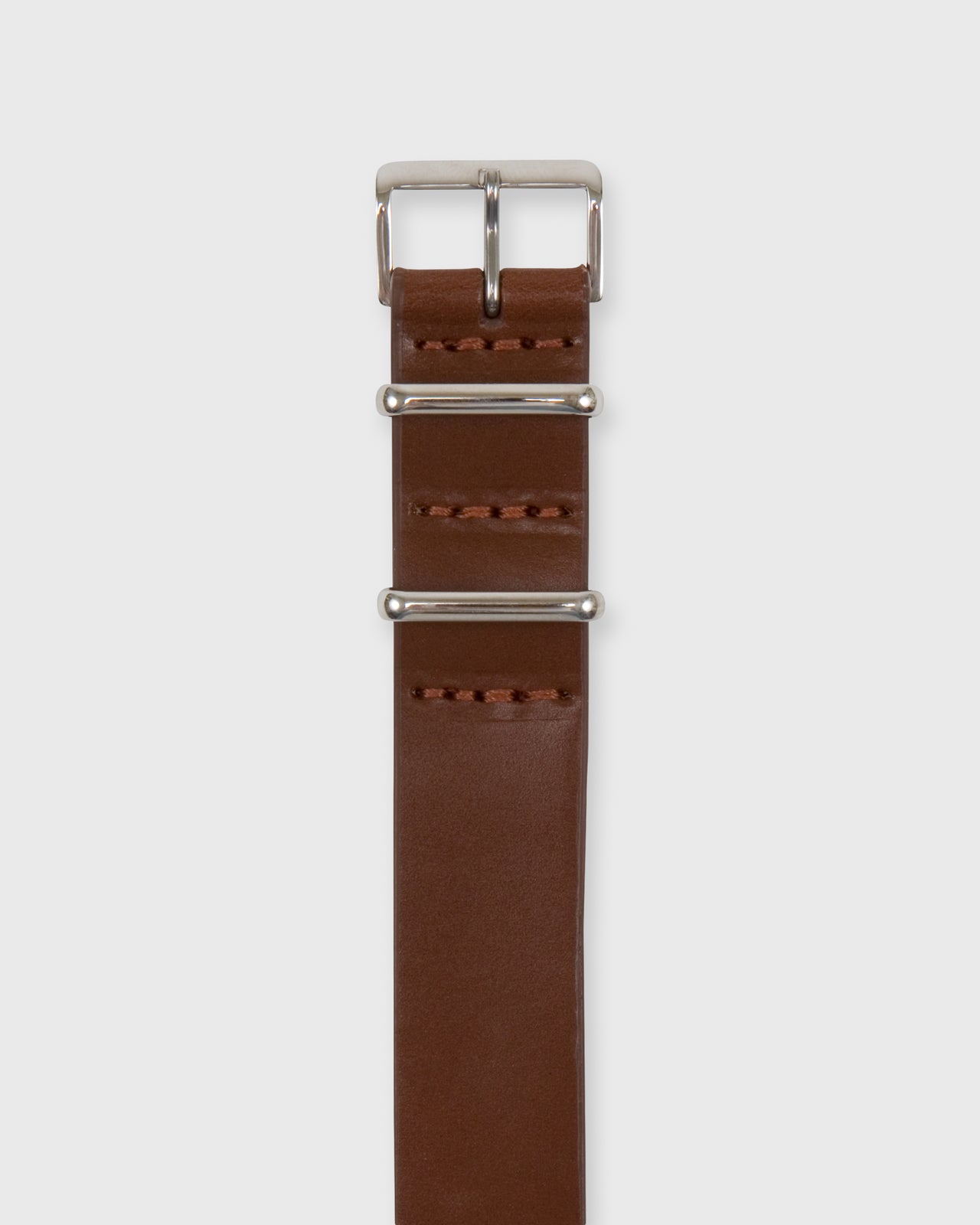 One-Piece Watch Strap Medium Brown Leather