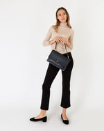Load image into Gallery viewer, Rectangle Accordion Bag in Navy Leather
