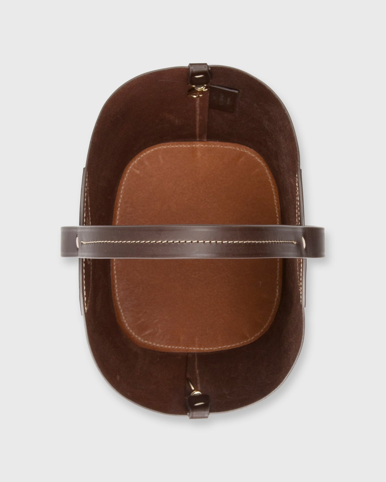 Bucket Tote in Dark Brown Leather