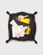 Load image into Gallery viewer, Soft Medium Square Tray in Dark Brown Leather/Zebra Calf Hair
