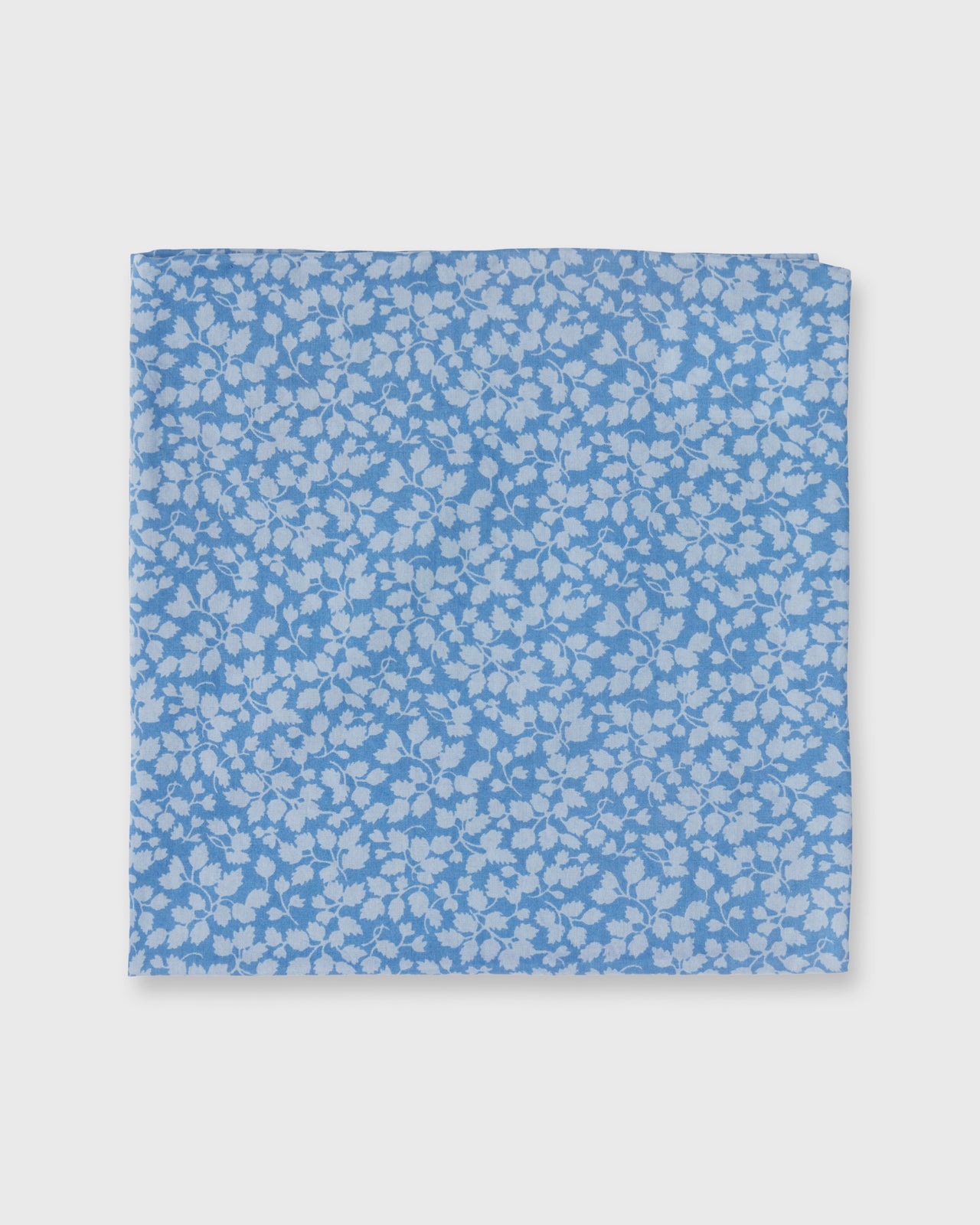 Hand-Rolled Cotton Pocket Square in Blue Glenjade Liberty Fabric