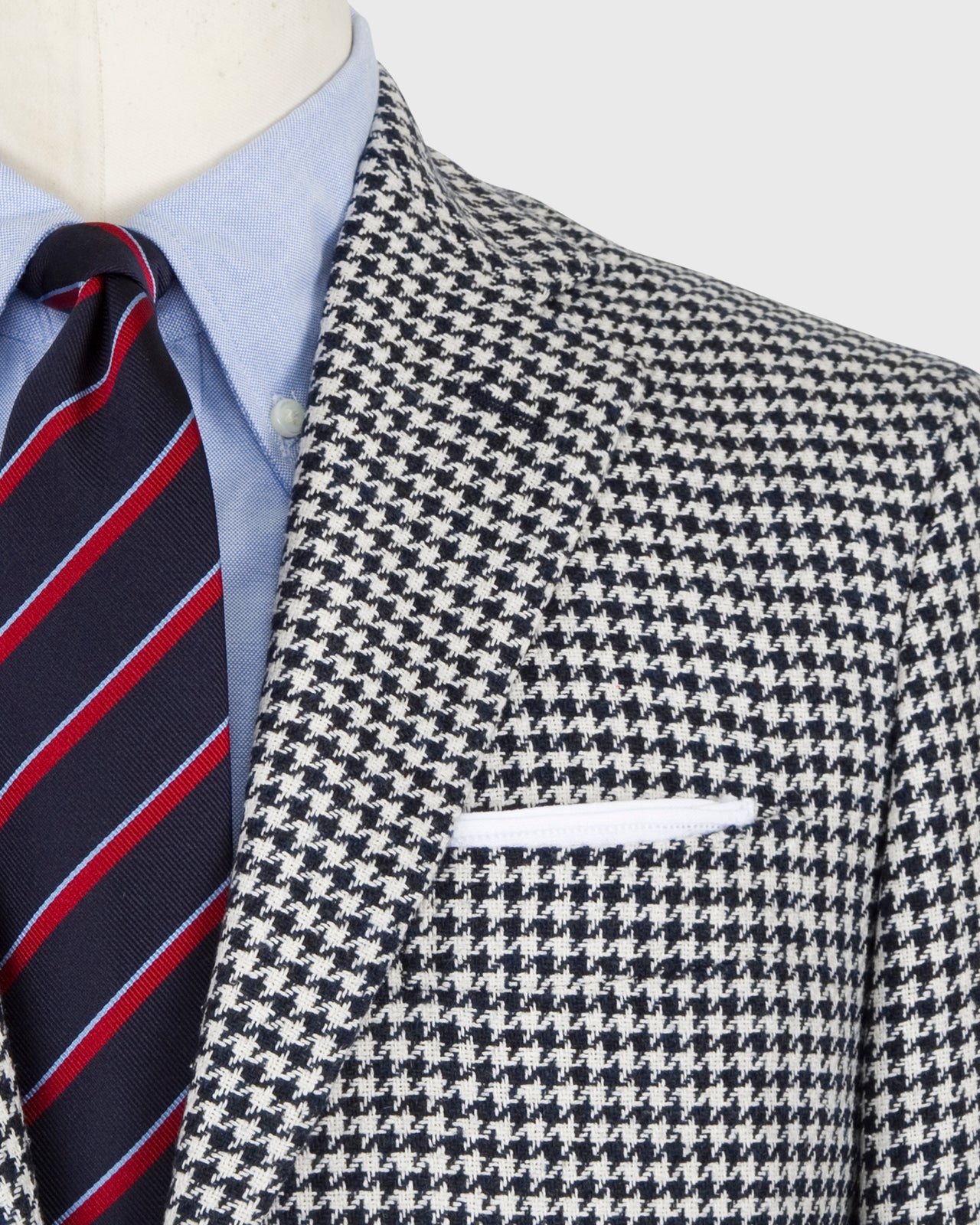 Virgil No. 2 Jacket in Navy/Bone Houndstooth