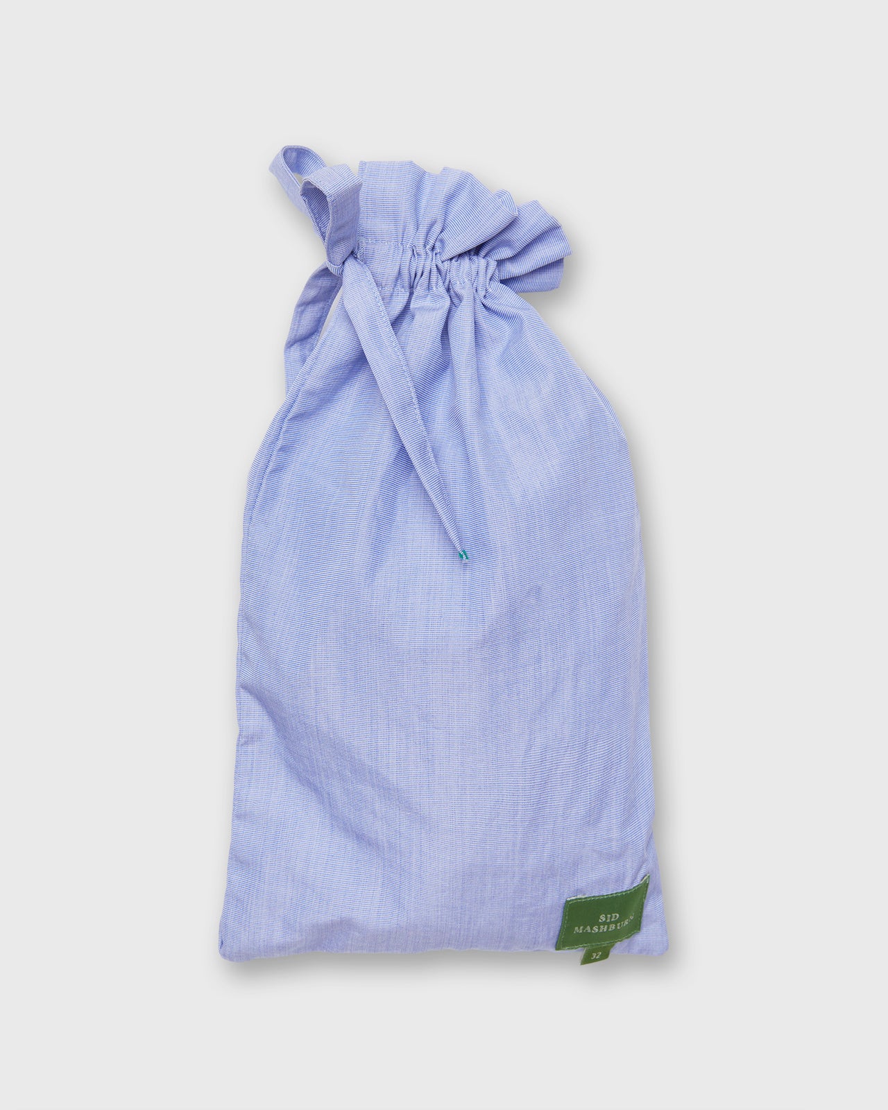 Button-Front Boxer Short in Blue End-On-End