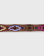 Load image into Gallery viewer, 1 1/8" Polo Belt in Berry/Green/Navy Multi Medium Brown Leather
