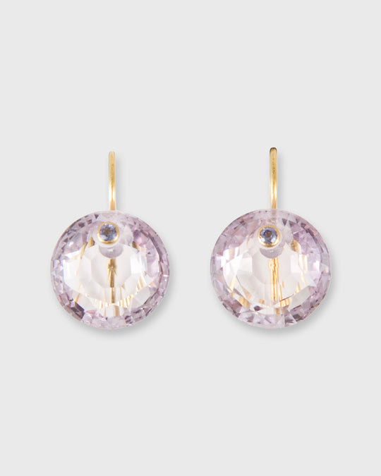 Round Gem Earrings in Amethyst/Tanzanite