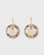 Load image into Gallery viewer, Round Gem Earrings in Smokey Quartz/Tanzanite
