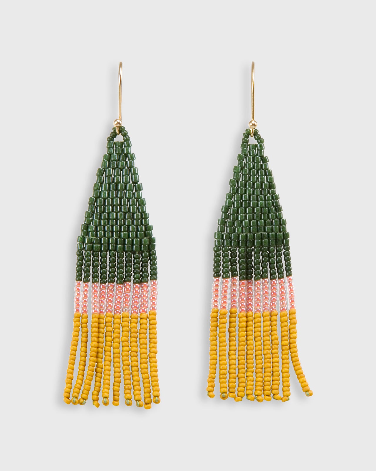 Franjette Earrings in Olive