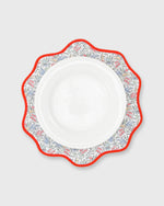 Load image into Gallery viewer, Scallop Edge Placemat in Yellow/Blue Multi Hope Springs Liberty Fabric
