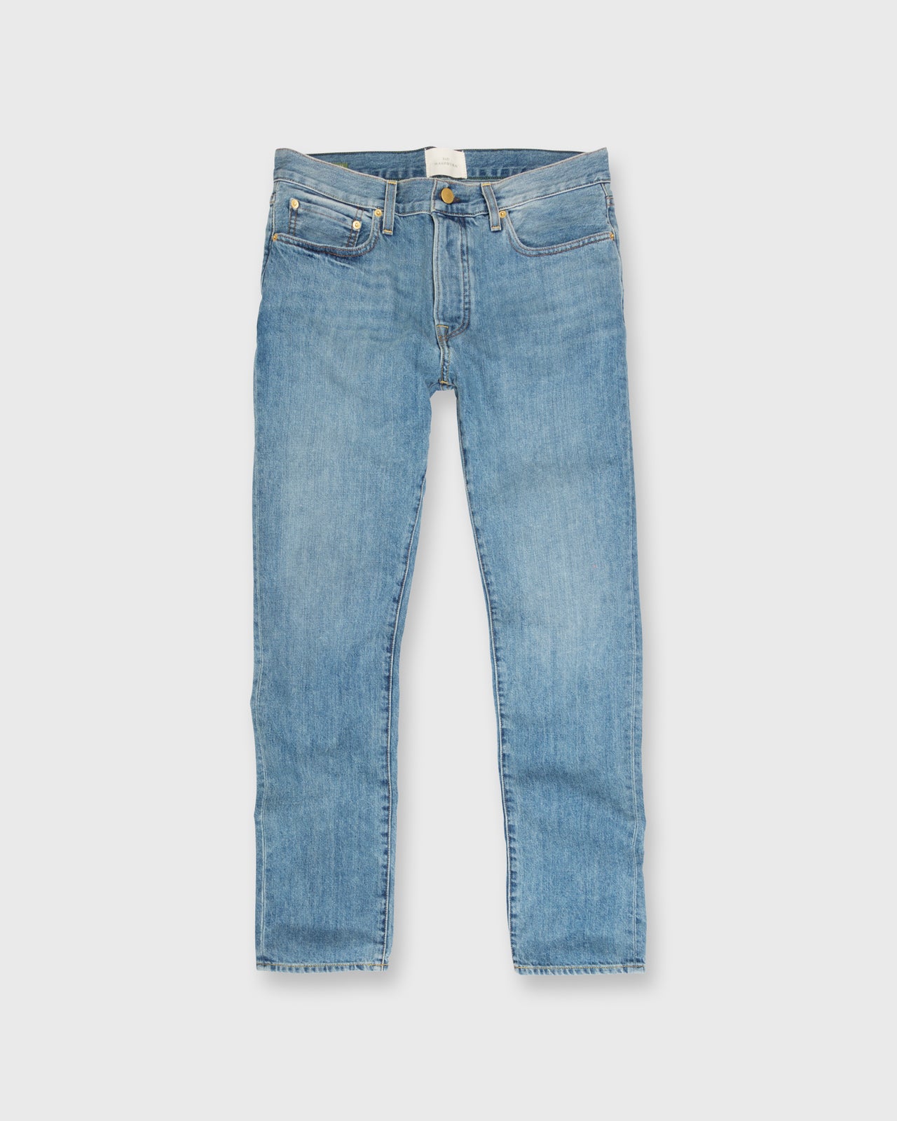 Slim Straight Jean in Non-Selvedge Light Wash Denim