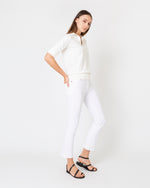 Load image into Gallery viewer, Half-Sleeved Georgina Sweater in Ivory Cotton/Silk
