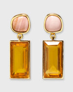 Load image into Gallery viewer, Crystal Column Earrings in Sunset
