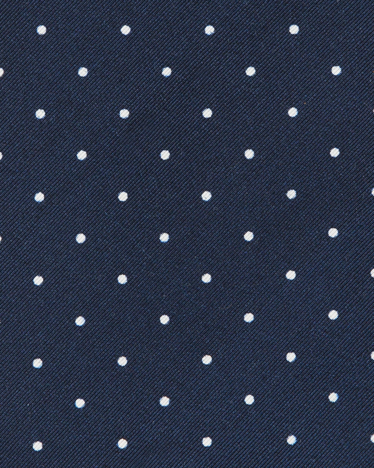 Irish Poplin Tie Navy/White Dot