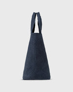 Load image into Gallery viewer, Mercato Handwoven Tote in Navy Coated Cotton
