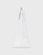 Load image into Gallery viewer, Mercato Handwoven Tote in White Leather
