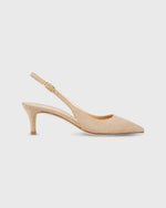 Load image into Gallery viewer, Kitten Heel Slingback in Pebble Suede
