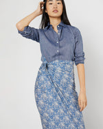 Load image into Gallery viewer, Ashley Pareo in Blue Picot Liberty Fabric
