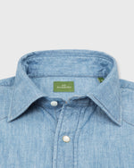 Load image into Gallery viewer, Western Work Shirt in Extra Light Washed Indigo Chambray
