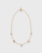Load image into Gallery viewer, Five Mini Charm Necklace in Pearl/Gold
