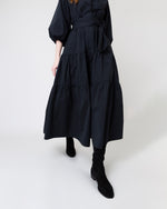 Load image into Gallery viewer, Isla Shirtdress in Black Poplin
