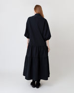 Load image into Gallery viewer, Isla Shirtdress in Black Poplin
