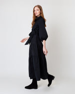 Load image into Gallery viewer, Isla Shirtdress in Black Poplin
