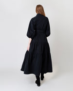 Load image into Gallery viewer, Isla Shirtdress in Black Poplin
