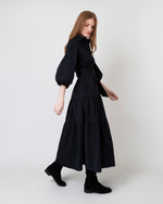 Load image into Gallery viewer, Isla Shirtdress in Black Poplin
