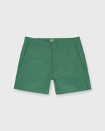 Load image into Gallery viewer, Zip-Front Standard Swim Short in Pine Nylon
