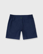 Load image into Gallery viewer, Zip-Front Mid-Length Swim Short in Navy Nylon

