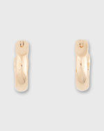 Load image into Gallery viewer, Small Rounded Hoop Earrings in Gold-Plated Brass
