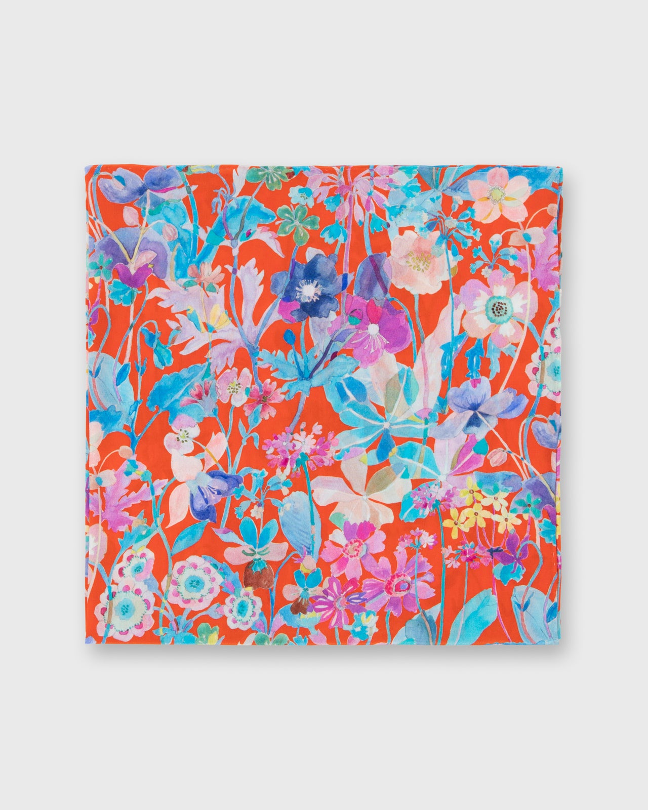 Anyway Scarf in Orange Spring Proposal Liberty Fabric Silk