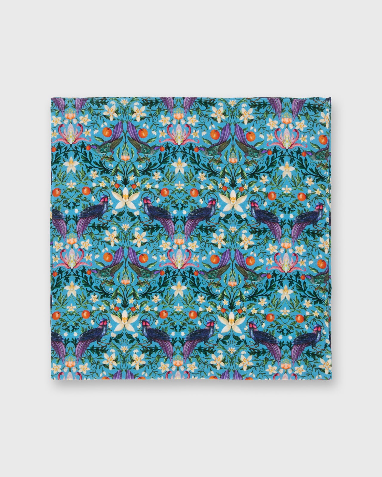 Anyway Scarf in Baby Blue Multi Forbidden Orchard Liberty Fabric Silk