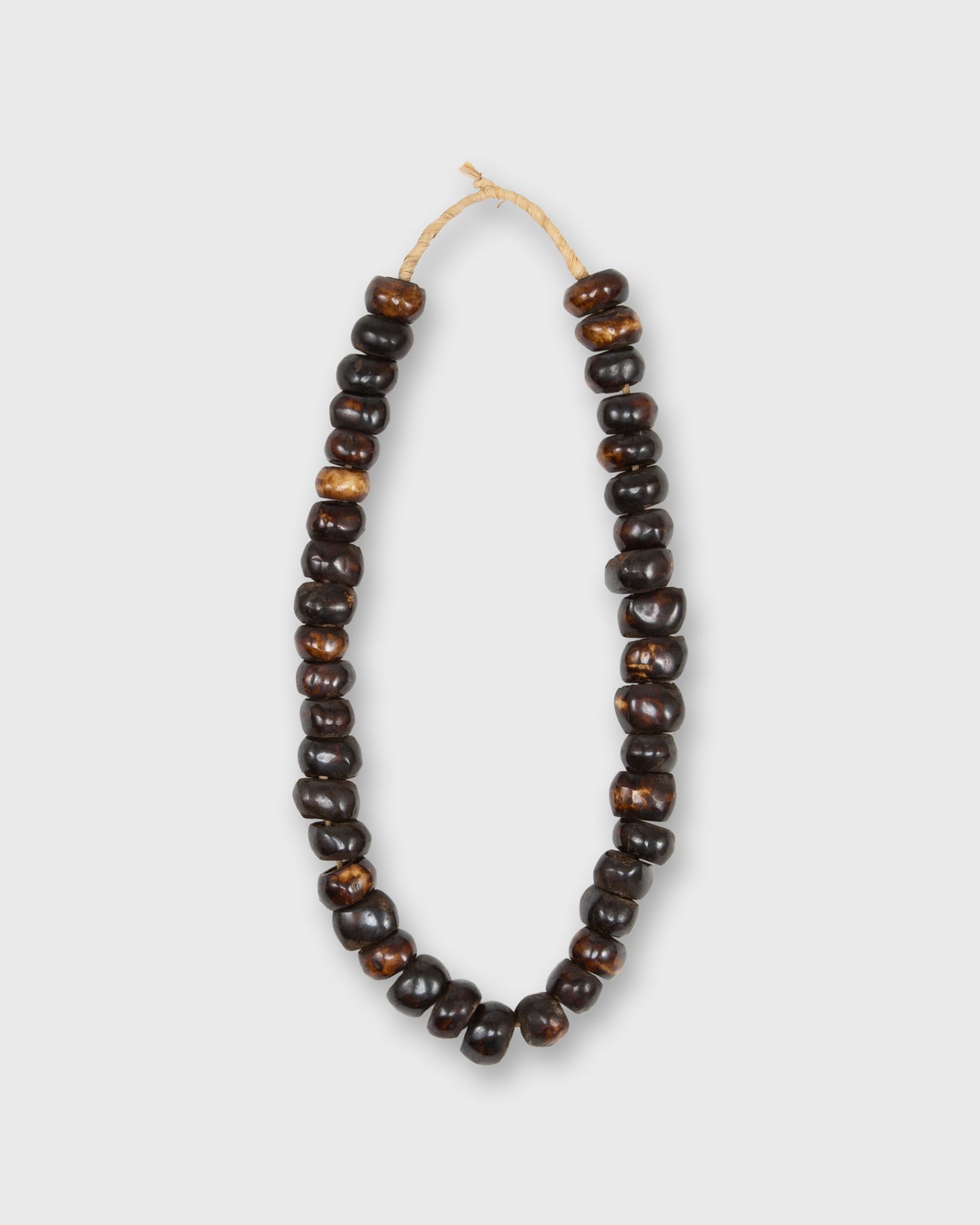 Large Cowbone Beads in Dark Brown