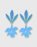 Load image into Gallery viewer, Ocean Orchid Earrings in Ocean
