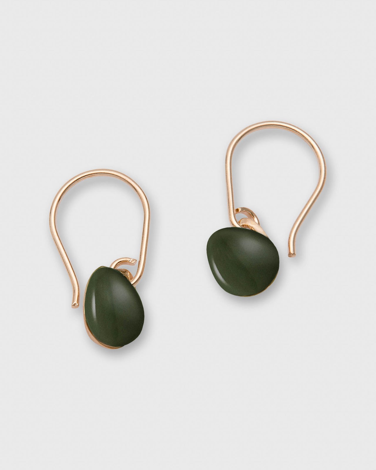Small Drop Earrings in Forest Porcelain