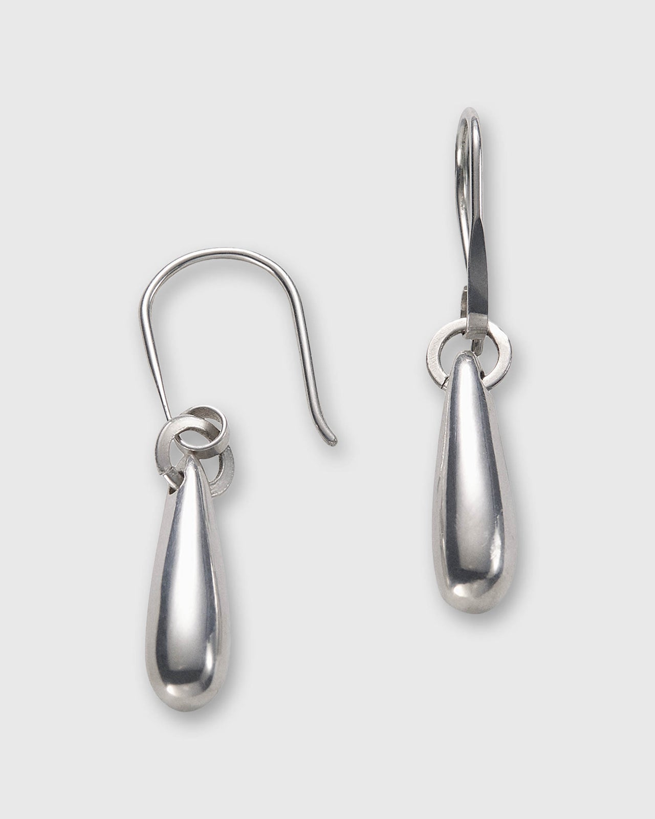 Long Teardrop Earrings in Sterling Silver