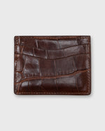 Load image into Gallery viewer, Card Holder in Cognac Glazed Alligator
