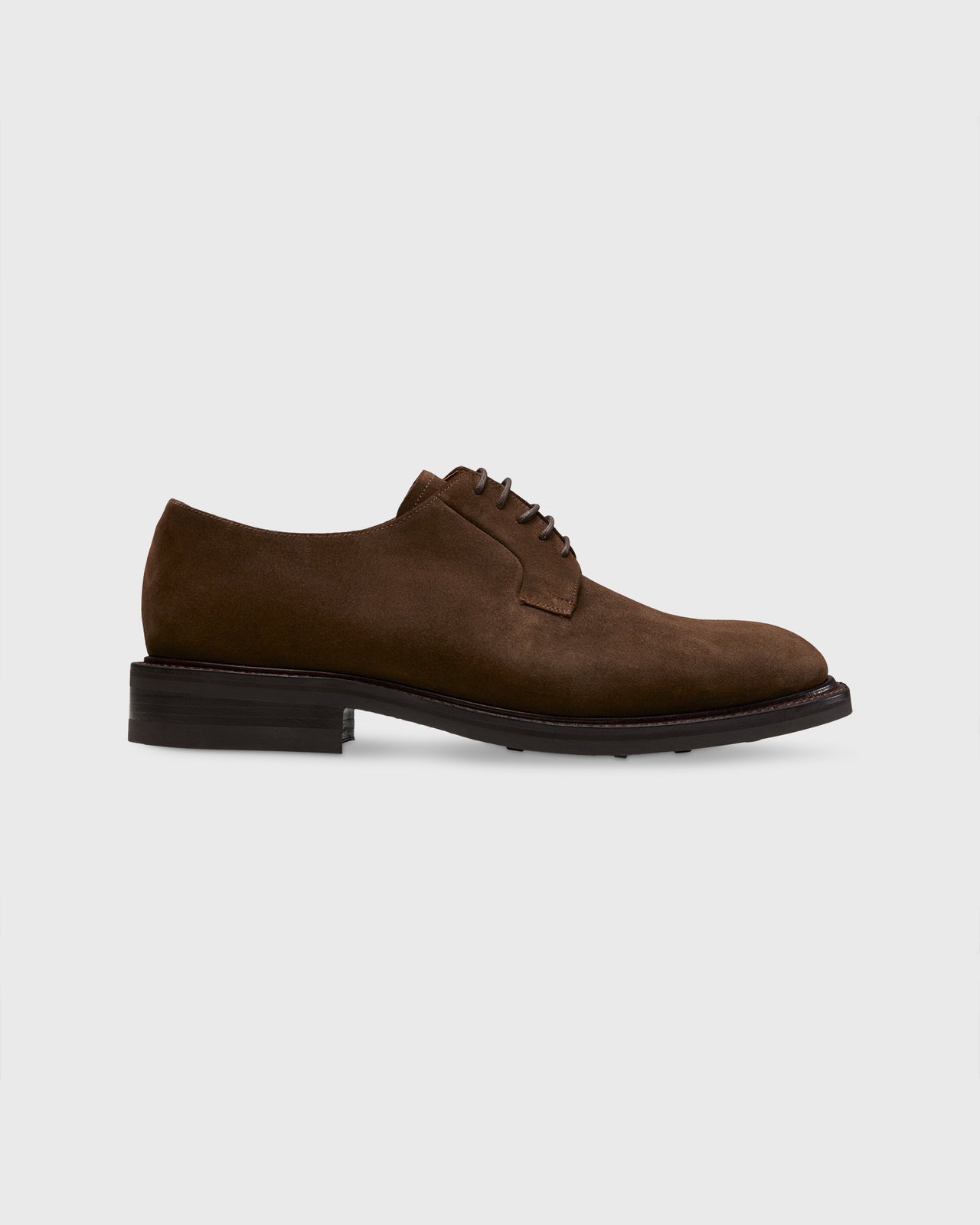 Five-Eyelet Blucher in Chocolate Suede