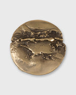 Load image into Gallery viewer, Round Abstract Belt Buckle in Brass

