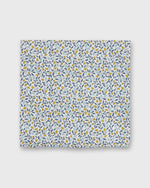 Load image into Gallery viewer, Hand-Rolled Cotton Pocket Square in Blue/Yellow Floriana Liberty Fabric

